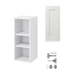 GoodHome Alpinia Matt Ivory Painted Wood Effect Shaker Wall Kitchen Cabinet (W)300mm (H)720mm -Prime Kitchen goodhome alpinia matt ivory painted wood effect shaker wall kitchen cabinet w 300mm h 720mm5059340701813 07c bq