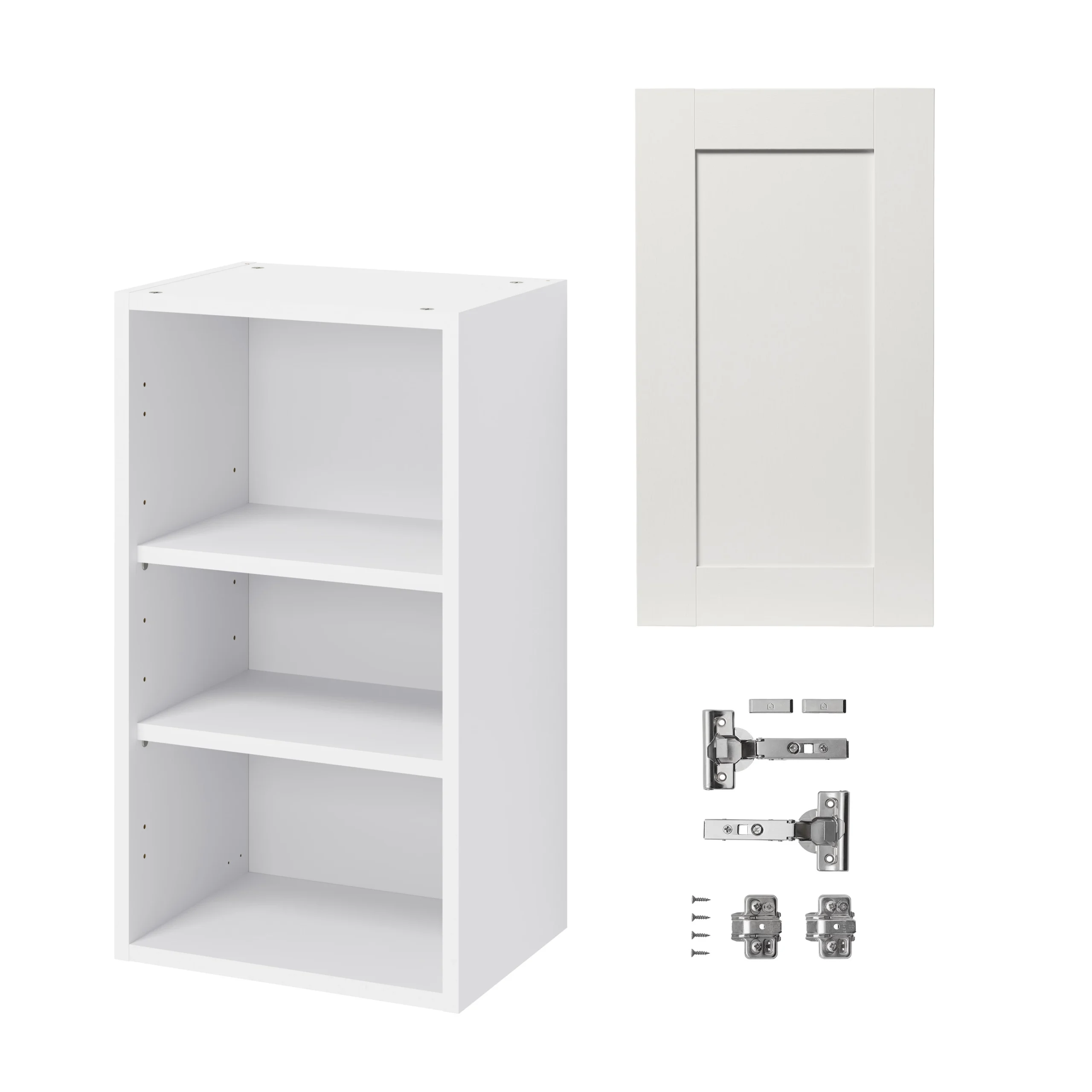 GoodHome Alpinia Matt Ivory Painted Wood Effect Shaker Wall Kitchen Cabinet (W)400mm (H)720mm 5 GoodHome Alpinia Matt Ivory Painted Wood Effect Shaker Wall Kitchen Cabinet (W)400mm (H)720mm - Image 3