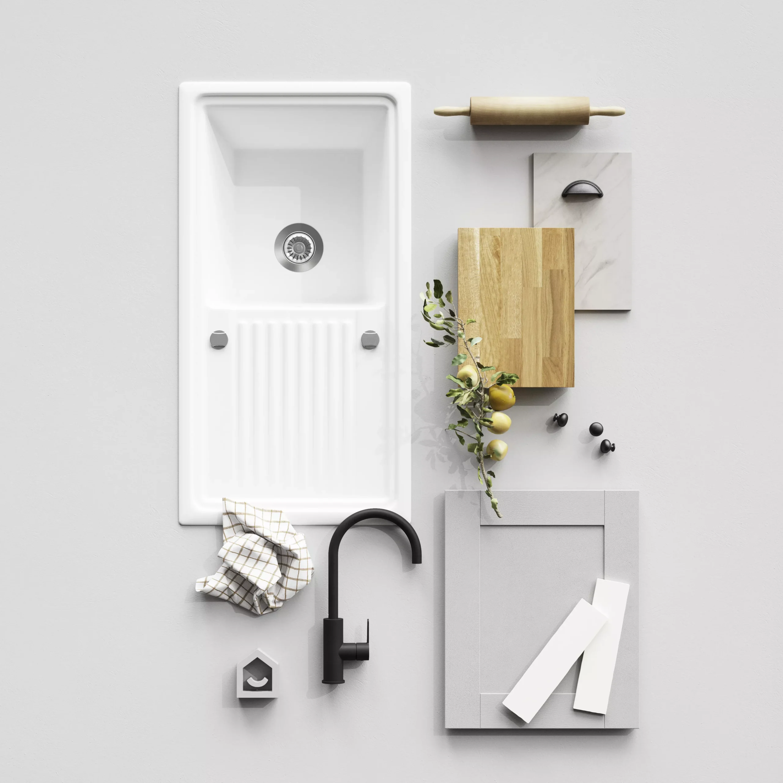 GoodHome Alpinia Matt Slate Grey Painted Wood Effect Shaker Drawer Front, Bridging Door & Bi Fold Door, (W)500mm (H)356mm (T)18mm 12 GoodHome Alpinia Matt Slate Grey Painted Wood Effect Shaker Drawer Front, Bridging Door & Bi Fold Door, (W)500mm (H)356mm (T)18mm - Image 10