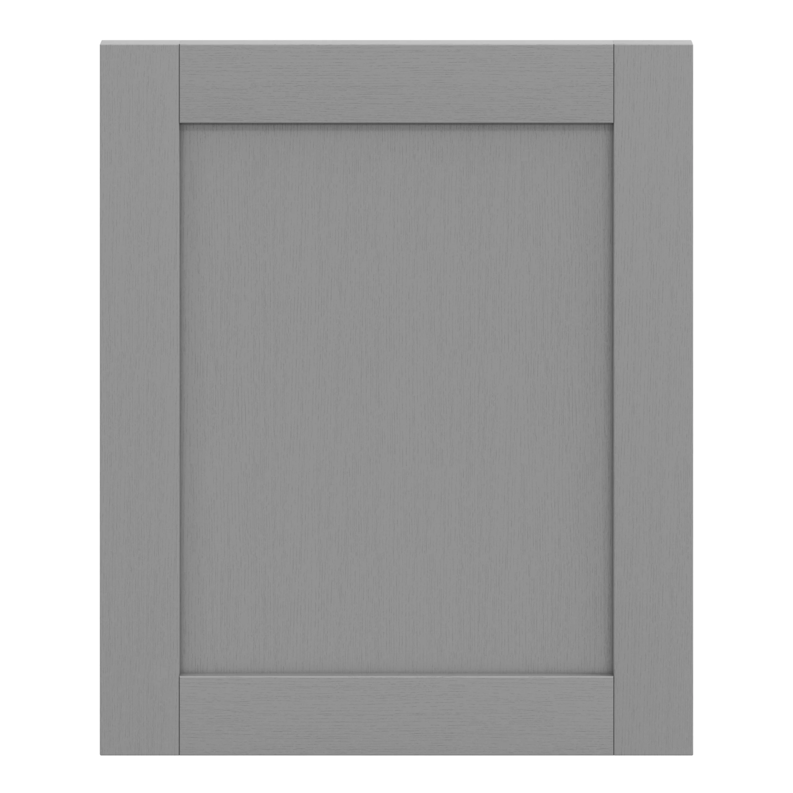 GoodHome Alpinia Matt Slate Grey Painted Wood Effect Shaker Highline Cabinet Door (W)600mm (H)715mm (T)18mm 3 GoodHome Alpinia Matt Slate Grey Painted Wood Effect Shaker Highline Cabinet Door (W)600mm (H)715mm (T)18mm