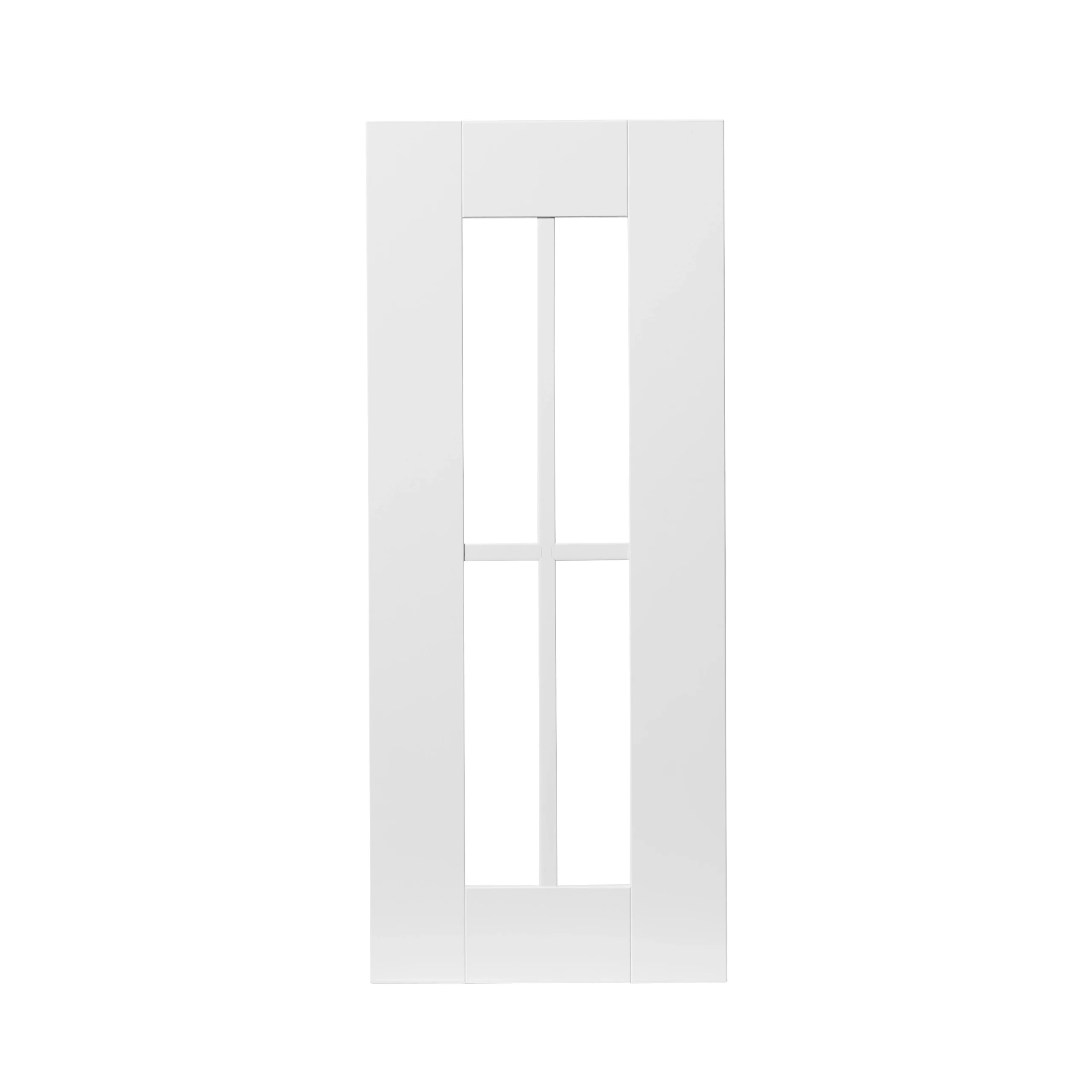 GoodHome Alpinia Matt White Tongue & Groove Shaker Glazed Cabinet Door (W)300mm (H)715mm (T)18mm 3 GoodHome Alpinia Matt White Tongue & Groove Shaker Glazed Cabinet Door (W)300mm (H)715mm (T)18mm