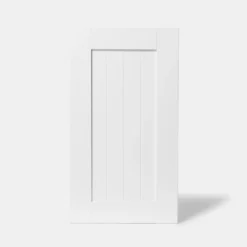 GoodHome Alpinia Matt White Tongue & Groove Shaker Highline Cabinet Door (W)450mm (H)715mm (T)18mm -Prime Kitchen goodhome alpinia matt white tongue groove shaker highline cabinet door w 450mm h 715mm t 18mm5059340249698 02c