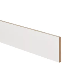 GoodHome Alpinia White Square Edge Plinth, (L)2400mm