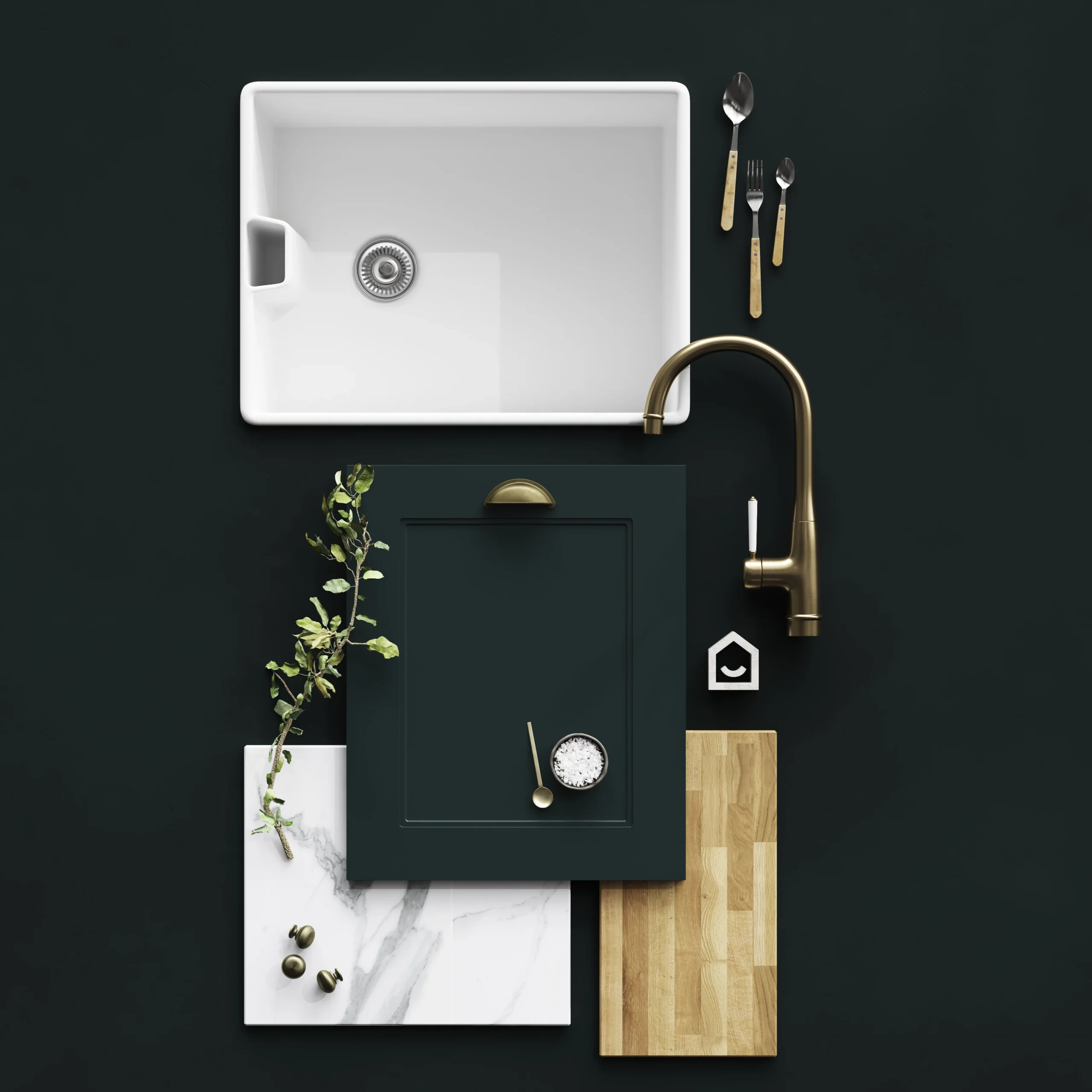 GoodHome Artemisia Matt Dark Green Shaker Tall Wall Cabinet Door (W)400mm (H)895mm (T)18mm 5 GoodHome Artemisia Matt Dark Green Shaker Tall Wall Cabinet Door (W)400mm (H)895mm (T)18mm - Image 3