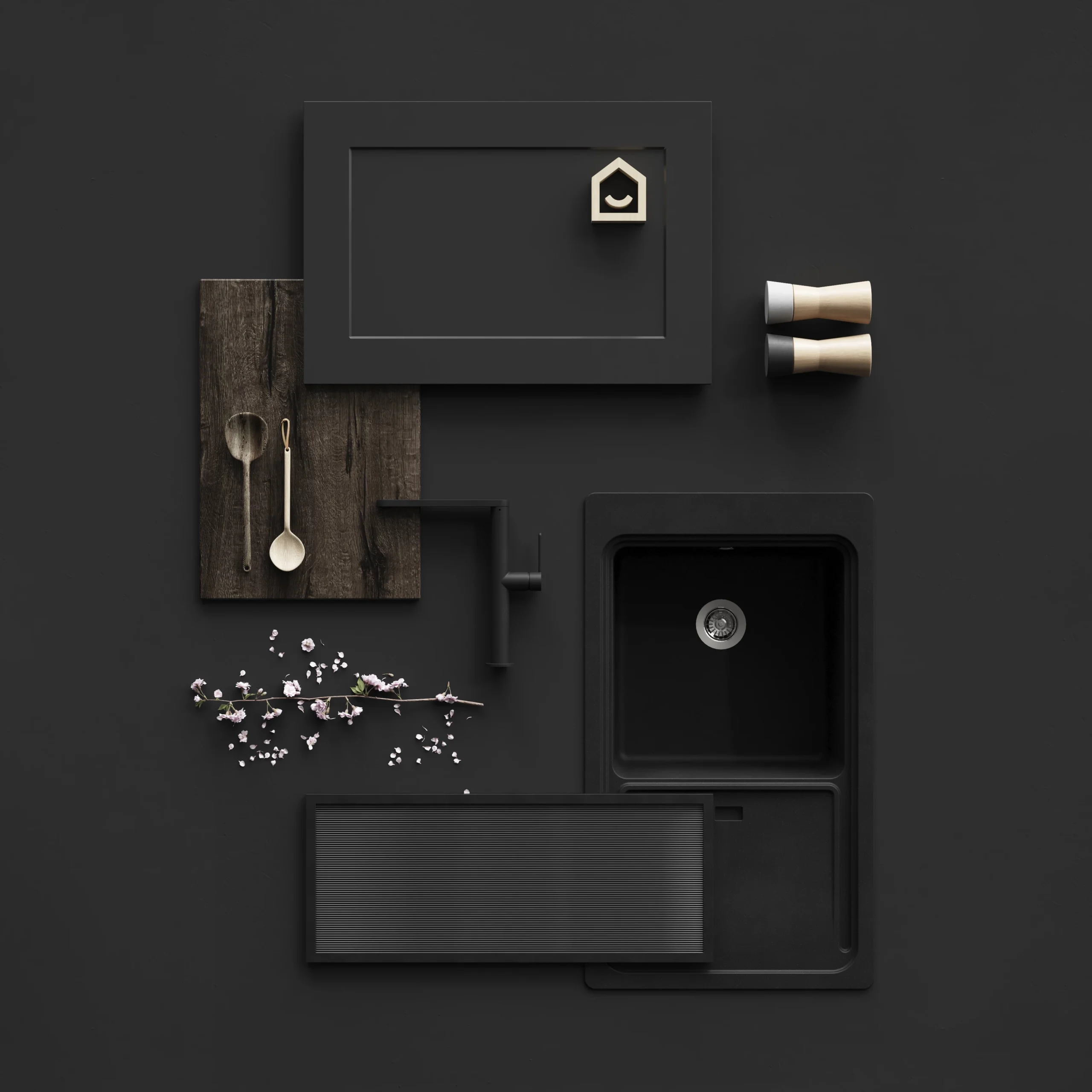 GoodHome Artemisia Matt Graphite Classic Shaker Standard Breakfast Bar Back Panel (H)890mm (W)2000mm 8 GoodHome Artemisia Matt Graphite Classic Shaker Standard Breakfast Bar Back Panel (H)890mm (W)2000mm - Image 6