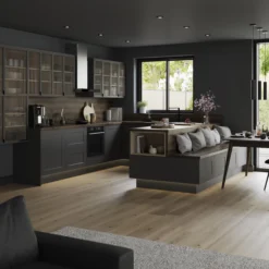 GoodHome Artemisia Matt Graphite Classic Shaker Tall Wall Cabinet Door (W)500mm (H)895mm (T)18mm -Prime Kitchen goodhome artemisia matt graphite classic shaker tall wall cabinet door w 500mm h 895mm t 18mm5059340702780 01i