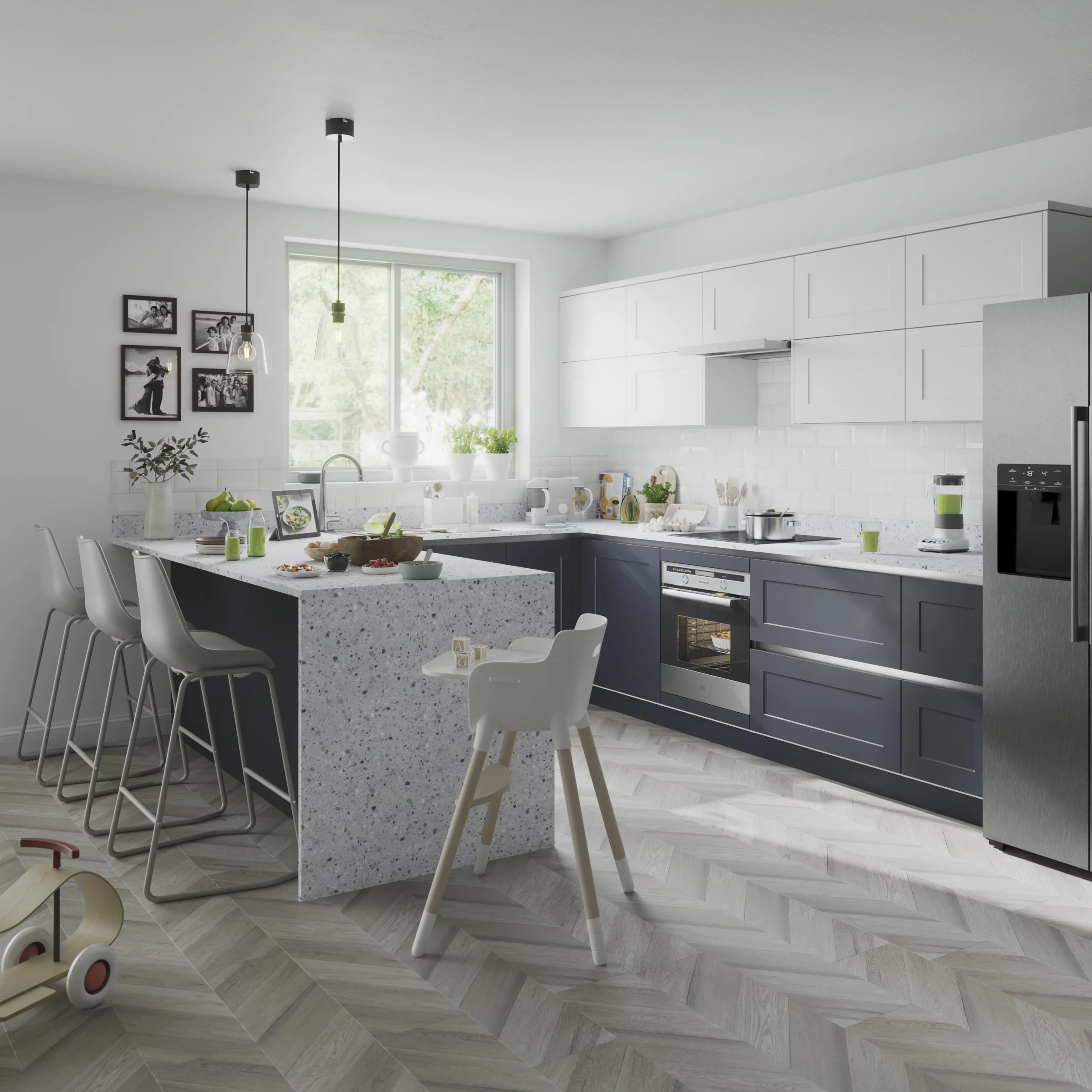 GoodHome Artemisia Matt White Classic Shaker Tall Wall Cabinet Door (W)250mm (H)895mm (T)18mm 8 GoodHome Artemisia Matt White Classic Shaker Tall Wall Cabinet Door (W)250mm (H)895mm (T)18mm - Image 6