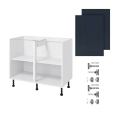 GoodHome Artemisia Midnight Blue Classic Shaker Base Kitchen Cabinet (W)1000mm (H)720mm -Prime Kitchen goodhome artemisia midnight blue classic shaker base kitchen cabinet w 1000mm h 720mm5059340701974 07c bq