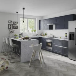 GoodHome Artemisia Midnight Blue Classic Shaker Highline Cabinet Door (W)500mm (H)715mm (T)18mm -Prime Kitchen goodhome artemisia midnight blue classic shaker highline cabinet door w 500mm h 715mm t 18mm3663602472537 21i