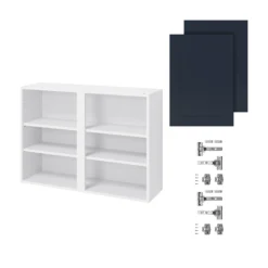 GoodHome Artemisia Midnight Blue Classic Shaker Wall Kitchen Cabinet (W)1000mm (H)720mm -Prime Kitchen goodhome artemisia midnight blue classic shaker wall kitchen cabinet w 1000mm h 720mm5059340702025 07c bq