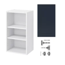 GoodHome Artemisia Midnight Blue Classic Shaker Wall Kitchen Cabinet (W)400mm (H)720mm -Prime Kitchen goodhome artemisia midnight blue classic shaker wall kitchen cabinet w 400mm h 720mm5059340702049 07c bq