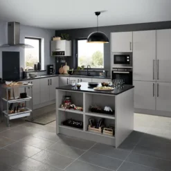 GoodHome Balsamita Matt Grey Slab 50:50 Tall Larder Fridge/freezer Cabinet Door (W)600mm (H)1181mm (T)16mm 14 GoodHome Balsamita Matt Grey Slab 50:50 Tall Larder Fridge/freezer Cabinet Door (W)600mm (H)1181mm (T)16mm -Prime Kitchen goodhome balsamita matt grey slab 50 50 tall larder fridge freezer cabinet door w 600mm h 1181mm t 16mm3663602655572 51i