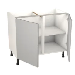 GoodHome Balsamita Matt Grey Slab Base Kitchen Cabinet (W)1000mm (H)720mm -Prime Kitchen goodhome balsamita matt grey slab base kitchen cabinet w 1000mm h 720mm5059340702087 21c bq