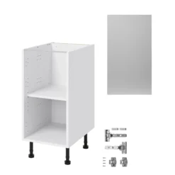 GoodHome Balsamita Matt Grey Slab Base Kitchen Cabinet (W)400mm (H)720mm -Prime Kitchen goodhome balsamita matt grey slab base kitchen cabinet w 400mm h 720mm5059340702094 07c bq