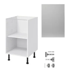 GoodHome Balsamita Matt Grey Slab Base Kitchen Cabinet (W)500mm (H)720mm -Prime Kitchen goodhome balsamita matt grey slab base kitchen cabinet w 500mm h 720mm5059340702100 07c bq