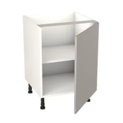 GoodHome Balsamita Matt Grey Slab Base Kitchen Cabinet (W)600mm (H)720mm -Prime Kitchen goodhome balsamita matt grey slab base kitchen cabinet w 600mm h 720mm5059340702117 21c bq