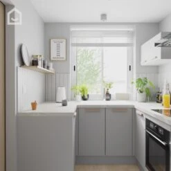 GoodHome Balsamita Matt Grey Slab Standard Breakfast Bar Back Panel (H)890mm (W)2000mm -Prime Kitchen goodhome balsamita matt grey slab standard breakfast bar back panel h 890mm w 2000mm3663602655572 KFG