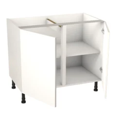 GoodHome Balsamita Matt White Slab Base Kitchen Cabinet (W)1000mm (H)720mm -Prime Kitchen goodhome balsamita matt white slab base kitchen cabinet w 1000mm h 720mm5059340702193 21c bq