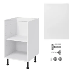 GoodHome Balsamita Matt White Slab Base Kitchen Cabinet (W)500mm (H)720mm -Prime Kitchen goodhome balsamita matt white slab base kitchen cabinet w 500mm h 720mm5059340702216 07c bq