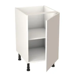 GoodHome Balsamita Matt White Slab Base Kitchen Cabinet (W)500mm (H)720mm -Prime Kitchen goodhome balsamita matt white slab base kitchen cabinet w 500mm h 720mm5059340702216 21c bq