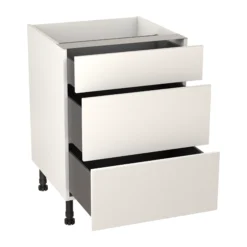 GoodHome Balsamita Matt White Slab Base Kitchen Cabinet (W)600mm (H)720mm -Prime Kitchen goodhome balsamita matt white slab base kitchen cabinet w 600mm h 720mm5059340702186 21c bq