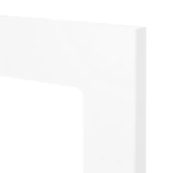 GoodHome Balsamita Matt White Slab Tall Glazed Cabinet Door (W)500mm (H)895mm (T)16mm -Prime Kitchen goodhome balsamita matt white slab tall glazed cabinet door w 500mm h 895mm t 16mm5059340099323 37c