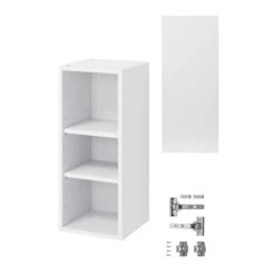 GoodHome Balsamita Matt White Slab Wall Kitchen Cabinet (W)300mm (H)720mm -Prime Kitchen goodhome balsamita matt white slab wall kitchen cabinet w 300mm h 720mm5059340702254 07c bq