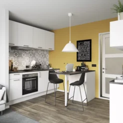 GoodHome Balsamita Matt White Slab Wall Kitchen Cabinet (W)600mm (H)720mm -Prime Kitchen goodhome balsamita matt white slab wall kitchen cabinet w 600mm h 720mm5059340702193 20i bq