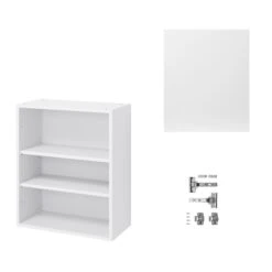 GoodHome Balsamita Matt White Slab Wall Kitchen Cabinet (W)600mm (H)720mm -Prime Kitchen goodhome balsamita matt white slab wall kitchen cabinet w 600mm h 720mm5059340702285 07c bq