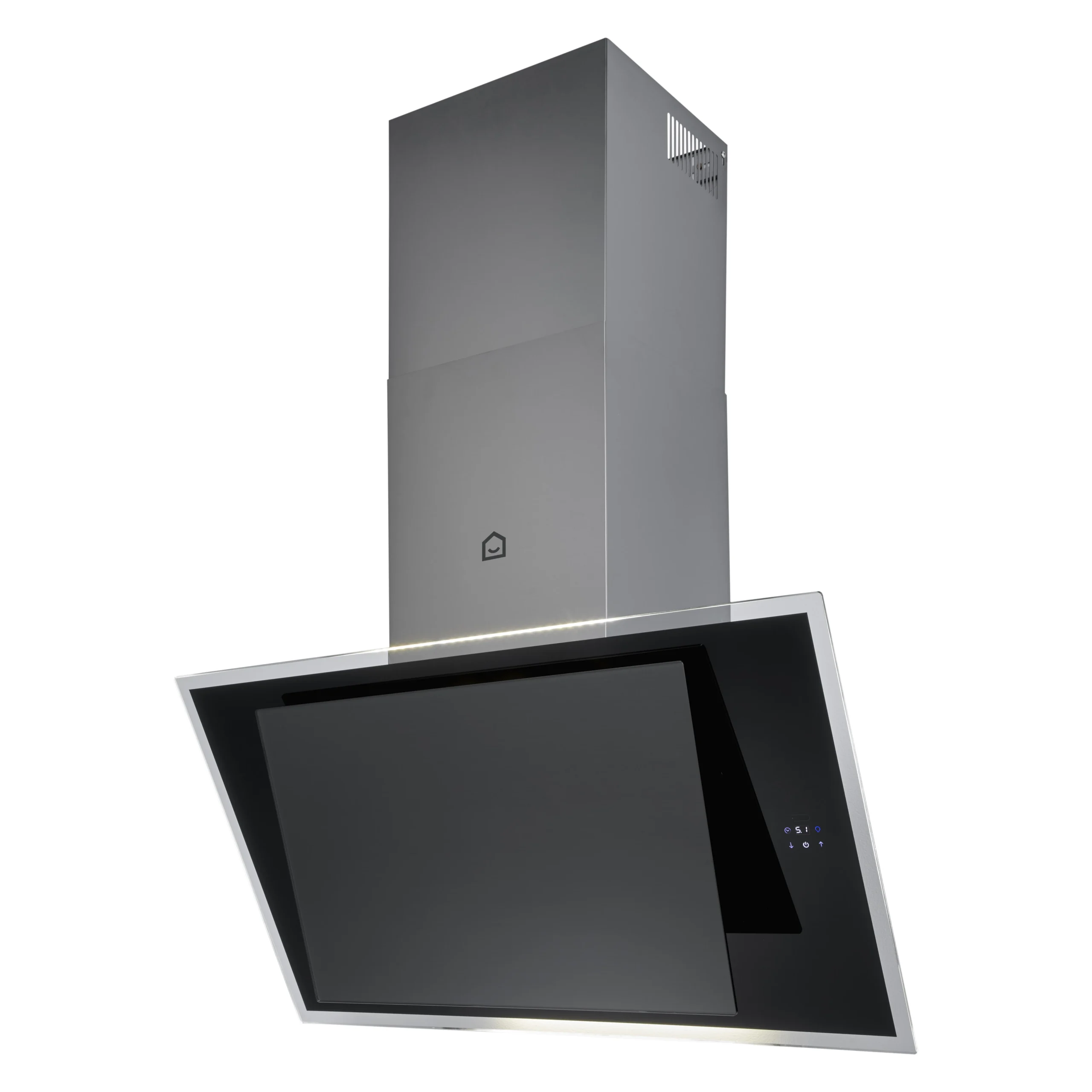 GoodHome Bamia GHAGRE90 Glass Angled Cooker Hood (W)90cm - Black 6 GoodHome Bamia GHAGRE90 Glass Angled Cooker Hood (W)90cm - Black - Image 4