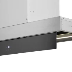 GoodHome Bamia GHIH80 Glass Inset Cooker Hood (W)80cm - Black -Prime Kitchen goodhome bamia ghih80 glass inset cooker hood w 80cm black3663602434344 38c bq