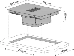 GoodHome Bamia GHIHEF77 4 Zone Black Ceramic Glass Induction Hob, (W)770mm -Prime Kitchen goodhome bamia ghihef77 4 zone black ceramic glass induction hob w 770mm3663602434351 01t