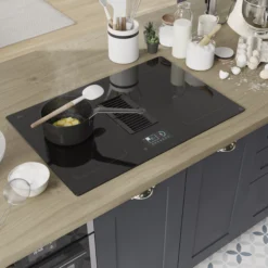 GoodHome Bamia GHIHEF77 4 Zone Black Ceramic Glass Induction Hob, (W)770mm -Prime Kitchen goodhome bamia ghihef77 4 zone black ceramic glass induction hob w 770mm3663602434351 03i