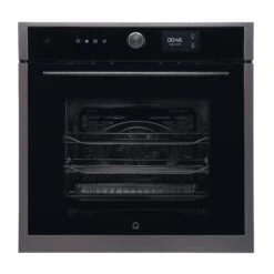 GoodHome Bamia GHMF71 Built-in Single Multifunction Oven - Brushed Black Stainless Steel Effect -Prime Kitchen goodhome bamia ghmf71 built in single multifunction oven brushed black stainless steel effect3663602434399 01c bq
