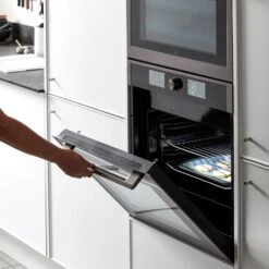 GoodHome Bamia GHMF71 Built-in Single Multifunction Oven - Brushed Black Stainless Steel Effect -Prime Kitchen goodhome bamia ghmf71 built in single multifunction oven brushed black stainless steel effect3663602434399 01i bq