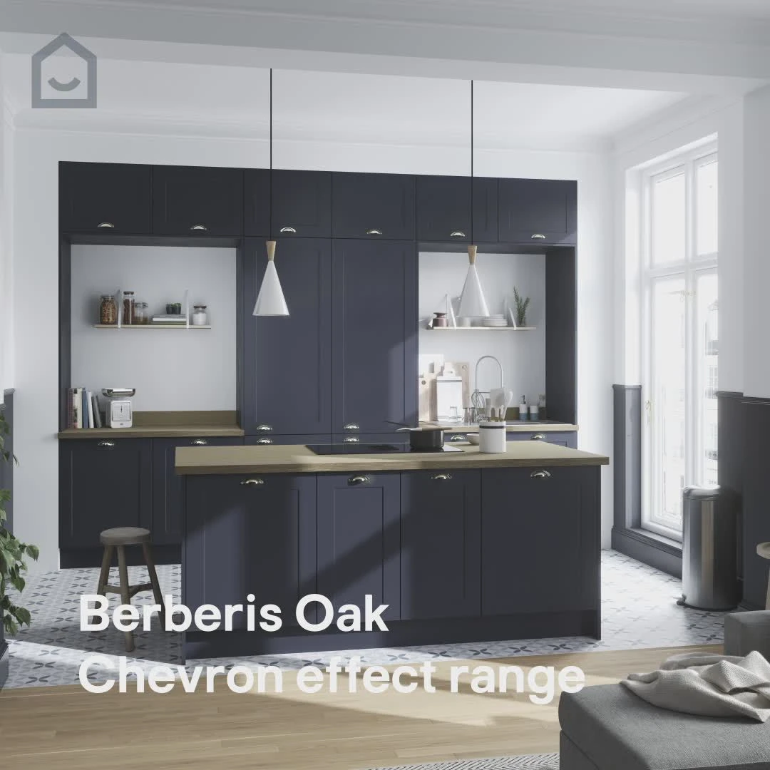 GoodHome Berberis Chevron Oak Effect Worktop Edging Tape, (L)3m 4 GoodHome Berberis Chevron Oak Effect Worktop Edging Tape, (L)3m - Image 2