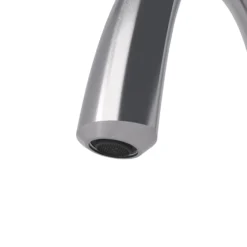 GoodHome Edulis Silver Stainless Steel Effect Kitchen Side Lever Tap -Prime Kitchen goodhome edulis silver stainless steel effect kitchen side lever tap3663602481898 36c