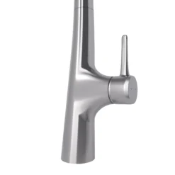 GoodHome Edulis Silver Stainless Steel Effect Kitchen Side Lever Tap -Prime Kitchen goodhome edulis silver stainless steel effect kitchen side lever tap3663602481898 37c bq