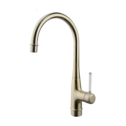 GoodHome Filbert Gold Brass Effect Kitchen Side Lever Tap