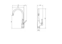 GoodHome Filbert Gold Brass Effect Kitchen Side Lever Tap -Prime Kitchen goodhome filbert gold brass effect kitchen side lever tap3663602481843 01t bq