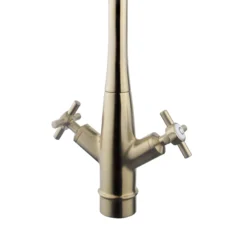 GoodHome Filbert Gold Brass Effect Kitchen Twin Lever Tap 14 GoodHome Filbert Gold Brass Effect Kitchen Twin Lever Tap -Prime Kitchen goodhome filbert gold brass effect kitchen twin lever tap3663602481850 37c