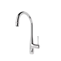 GoodHome Filbert Silver Chrome Effect Kitchen Side Lever Tap