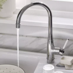 GoodHome Filbert Silver Chrome Effect Kitchen Side Lever Tap -Prime Kitchen goodhome filbert silver chrome effect kitchen side lever tap3663602481829 01i