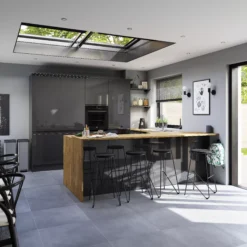 GoodHome Garcinia Gloss Anthracite Integrated Handle Drawer Front, Bridging Door & Bi Fold Door, (W)400mm (H)356mm (T)19mm -Prime Kitchen goodhome garcinia gloss anthracite integrated handle drawer front bridging door bi fold door w 400mm h 356mm t 19mm3663602651901 08i