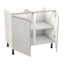 GoodHome Garcinia Gloss Light Grey Integrated Handle Base Kitchen Cabinet (W)1000mm (H)720mm -Prime Kitchen goodhome garcinia gloss light grey integrated handle base kitchen cabinet w 1000mm h 720mm5059340702308 21c bq