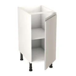 GoodHome Garcinia Gloss Light Grey Integrated Handle Base Kitchen Cabinet (W)400mm (H)720mm -Prime Kitchen goodhome garcinia gloss light grey integrated handle base kitchen cabinet w 400mm h 720mm5059340702315 21c bq