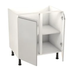 GoodHome Garcinia Gloss Light Grey Integrated Handle Base Kitchen Cabinet (W)800mm (H)720mm -Prime Kitchen goodhome garcinia gloss light grey integrated handle base kitchen cabinet w 800mm h 720mm5059340702346 21c bq