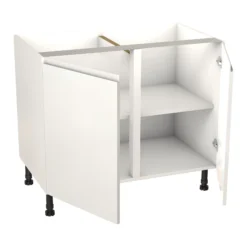 GoodHome Garcinia Gloss White Integrated Handle Base Kitchen Cabinet (W)1000mm (H)720mm -Prime Kitchen goodhome garcinia gloss white integrated handle base kitchen cabinet w 1000mm h 720mm5059340702414 21c bq