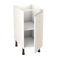 GoodHome Garcinia Gloss White Integrated Handle Base Kitchen Cabinet (W)400mm (H)720mm -Prime Kitchen goodhome garcinia gloss white integrated handle base kitchen cabinet w 400mm h 720mm5059340702421 21c bq