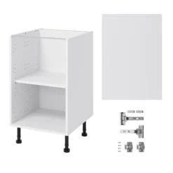 GoodHome Garcinia Gloss White Integrated Handle Base Kitchen Cabinet (W)500mm (H)720mm -Prime Kitchen goodhome garcinia gloss white integrated handle base kitchen cabinet w 500mm h 720mm5059340702438 07c bq